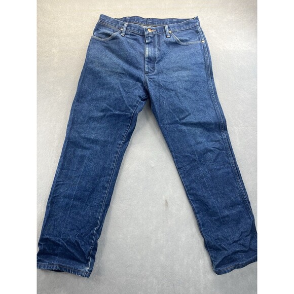Wrangler Jeans Mens 36X30 Blue Cowboy Cut 13MWZ Western Rodeo American Denim - Picture 3 of 11